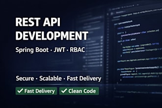 develop rest API with spring boot and jwt authentication