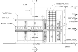 draw architectural floor plans, blueprints, and house plans