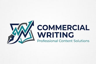 design a professional and creative commercial writing logo