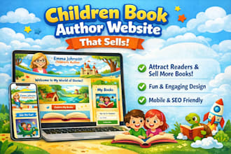 design wix book author website for children book to sell books attract readers