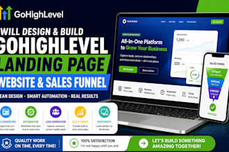 build gohighlevel landing page gohighlevel website and gohighlevel funnel