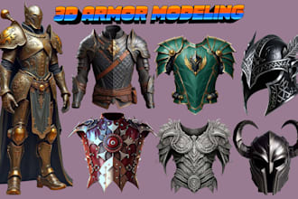 create 3d armor  cosplay armor wearable armor printable armor stl armor sculpt