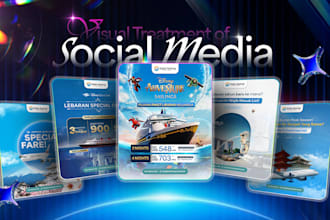 design professional social media posts and banners