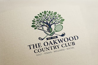 design an elegant and premium country club logo