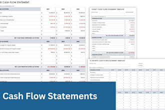 create financial projections, financial model, cash flow