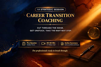 coach you through a career transition or job change