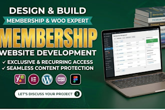build responsive wordpress membership website development design lms website