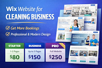 create a wix website for house cleaning and janitorial services