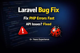 fix laravel bugs, PHP issues and API errors
