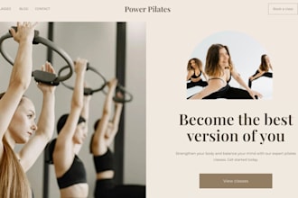 design a squarespace website for your pilates studio
