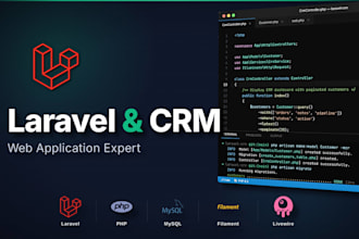 develop your modern CRM laravel web application or mvp