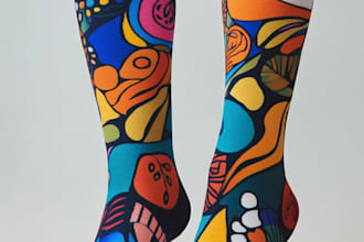 make a custom and pattern socks design