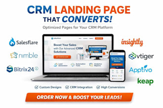 design salesflare nimble insightly vtiger bitrix24 apptivo keap CRM landing page