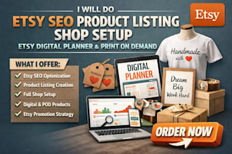 do etsy seo product listing shop setup etsy digital planner print on demand