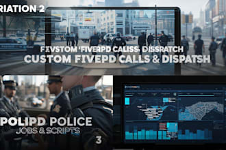 develop fivepd police mods, calls, scripts, jobs, dispatch and server setup