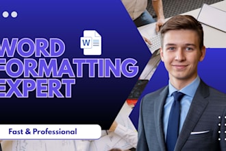 design, edit, and format ms word documents professionally