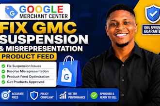 fix google merchant center suspension and gmc misrepresentation product feed