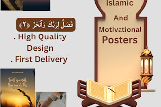 design islamic and motivational posters using canva ai