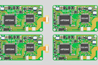 design miniature medical wearable  pcb with ecg, afe, nrf52840 and ble