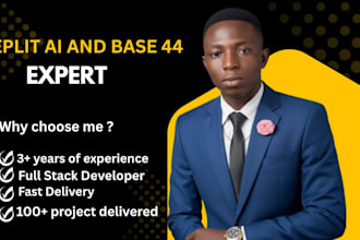develop and fix base44 app, replit ai web app, bug fixing and deployment