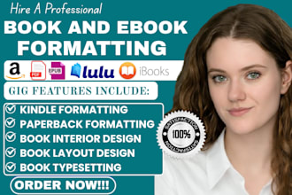 do kdp book formatting and book layout design paperback kindle ebook formatting