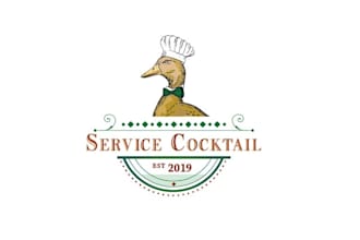 design unique service cocktail logo