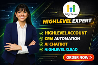 setup gohighlevel account workflow automation sales funnel chatbot xlead ghl ai