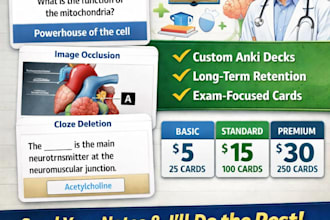 create high quality anki flashcards for any subject including medicine