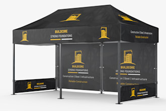 do tent design, table cover, canopy tent, roll up banner, backdrop
