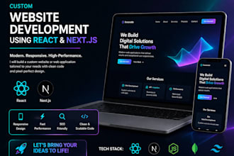 build scalable responsive website using react and nextjs