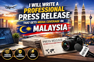 write a professional press release that gets media attention in malaysia