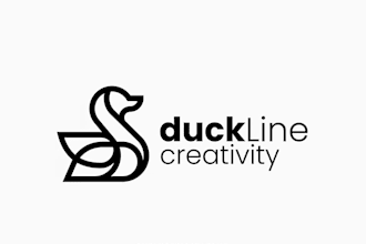 do modern line art text or badge logo design