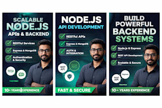 build scalable nodejs apis, backend, restful services