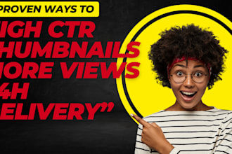 design eye catching youtube thumbnail for high CTR