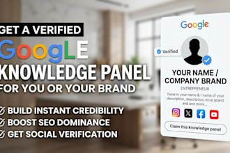 create and optimize a verified google knowledge panel for you or your brand
