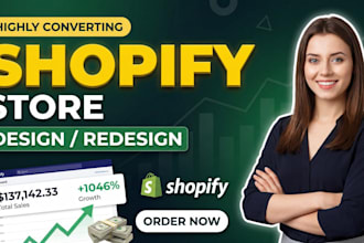 create ai powered shopify website design shopify store redesign and expert SEO
