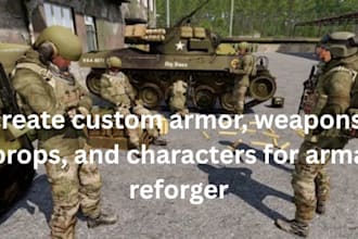 create custom armor, weapons, props, and characters for arma reforger