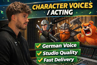 record a professional german character voice acting