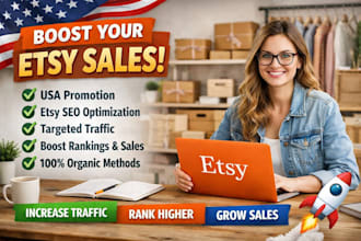 boost etsy sales with SEO listing and shop promotion