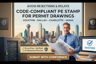 review, sign, and stamp pe documents for houston, dallas, charlotte, and miami