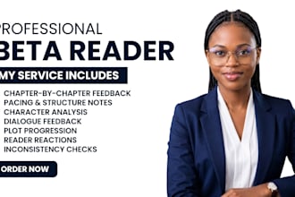 provide detailed chapter by chapter beta reading feedback on your book
