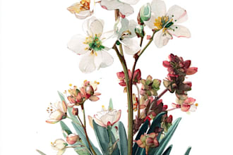 create vintage botanical, mystic design illustration