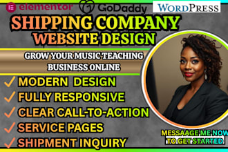 shipping company site delivery company site tracking design transport website