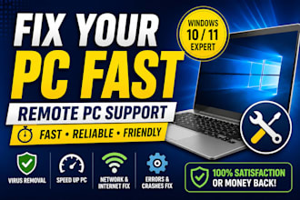 fix windows 10,11 PC issues remotely fast