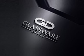 create an impressive wordmark logo for glassware depot