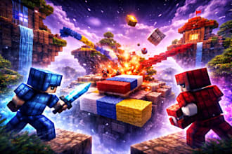 design minecraft youtube thumbnail