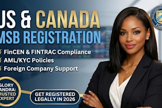provide US and canada msb registration with fincen and aml compliance