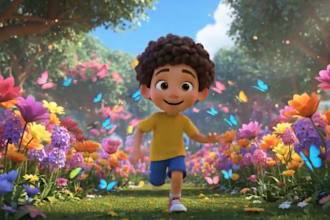 create 3d pixar ai animation, 3d disney trader,3d pixar and 3d pixar cartoon
