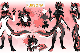 draw furry art fursona character sheet furry  reference sheet