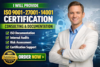 provide iso 9001 27001 14001 certification consulting and documentation